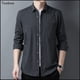 thumbnail image 2 of Camisa de hombre a rayas de alta calidad nueva 2022, ropa informal de estilo vintage para primavera y otoño, camisa de negocios ajustada 100% algodón para hombre, 2 of 4