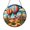 Acrylic 3.5 Inch, variant on Hot Air Balloons Desert Scene Stained Glass Suncatcher, Colorful Travel Inspired Window Decor Gift