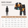 thumbnail image 4 of Fotbe Solar System Paper Art Pattern Long Sleeve Pajama Set for Women,Sleepwear Set,2-piece Loungewear Set,Soft PJs Comfy Nightwear with Pockets -X-Large, 4 of 7