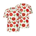thumbnail image 3 of Daiia Fresh Red Tomato Mens Baseball Jersey Button Down Shirts Short Sleeve Sports Uniforms-Small, 3 of 9