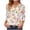 Beige-Shirts, variant on Jsaierl Womens 3/4 Sleeve Tops Casual V Neck Shirts Boho Graphic Petite Blouses Soft Cotton T-shirts Top S-2XL