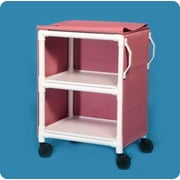 2 Shelf Cart With Cover - 26" X 20" Shelves - MPC275MM - Maroon Mesh Cover