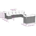 thumbnail image 2 of vidaXL Garden Sofa Set Black PE Rattan 9 pieces Modular, 2 of 4