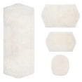 thumbnail image 6 of Home Weavers Waterford Collection 100% Cotton Non-Slip Bathroom Rug Set Machine Washable Toilet Lid Cover, Bath Rug, Bathroom Rug, Runner, Ivory Color 4 Piece Bath rug set, 6 of 8
