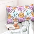 thumbnail image 4 of Fotbe Donuts and Coffee Funda de Almohada Decorativa Estilo Occidental, Lujo en Algodón, Fundas para Almohadas King, Cojín Estampado para Decoración del Hogar-16"x24", 4 of 6