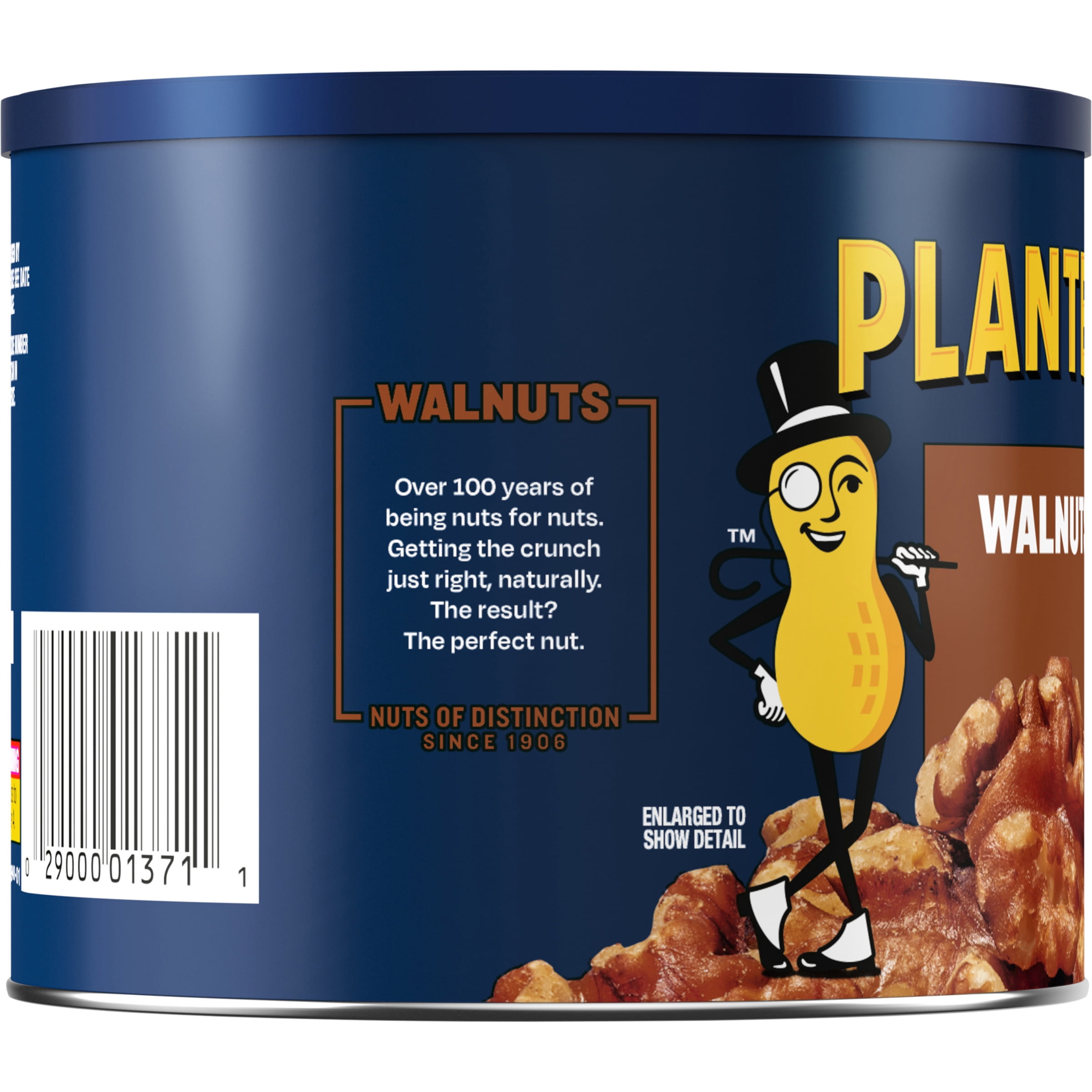 PLANTERS Walnuts, Snack Nuts Whole, Kosher, Plant Based Protein, 7.25 oz Canister