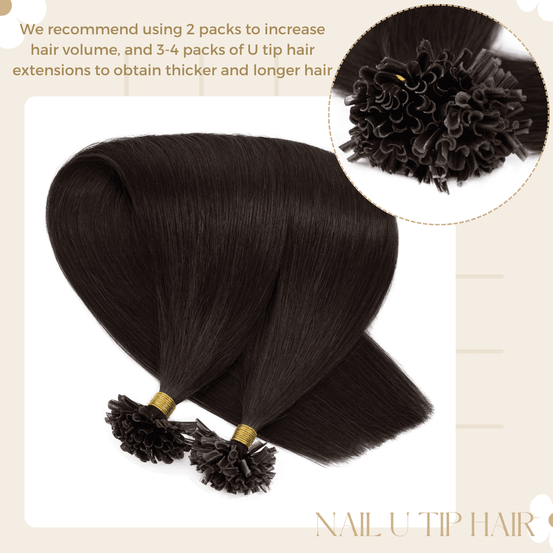 Benehair Thick 1g Keratin Nail U Tip 100% Remy Human Hair  display picture 1