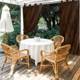 thumbnail image 4 of Outdoor Curtains for Patio Waterproof, Rustic Wood Outdoor Privacy Panels Grommet, Brown Wooden Planks Farmhouse Vintage Blackout Outside Curtains for Porch/Cabana/Pergola/Gazebo 54"x95", 2 Panels, 4 of 8