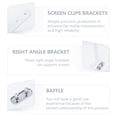 thumbnail image 2 of AURARMLET 2Sets Angle Support Brackets Aluminum Alloy Stable Fixing Function for Screens 5.03x2.87x0.98Inch, 2 of 8