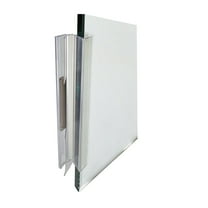 Gordon Glass® Clear Polycarbonate Jamb Strike and Door U-channel with Vinyl Insert and Magnet for 3/16" and 1/4" Frameless Shower Door - 73" Long