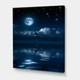 thumbnail image 3 of Full Moon Night in Cloudy Sky I 16 in x 32 in Painting Canvas Art Print, by Designart, 3 of 4