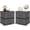 Grey With 2 Drawers, variant on Hanyu Fabric Dresser Set of 2 with 2 Drawers, Nightstand for Bedroom, Bedside Table with Removable Fabric Bins & Handles, Sofa Side Table, End Table for Living Room, Entryway, Black & Rustic Brown