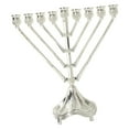 thumbnail image 1 of Candelabro menorá de aleación de zinc con brazos, 26,4 x 23,9 cm (10,4 x 9,4 pulgadas), tradicional, ideal como regalo religioso o versátil., 1 of 9