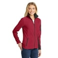 thumbnail image 4 of Port Authority Ladies Summit Fleece Full Zip Jacket-2XL (Rich Red/ Black), 4 of 6