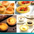 thumbnail image 6 of 100PCS Baking Aluminum Foil Egg Tart Tray Disposable Circular Pastry Mold for Parties Restaurant Kitchen Baking Molds, 6 of 7