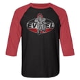 thumbnail image 1 of Evel Knievel Evel Badge Vintage Black/Vintage Red Raglan Baseball T-Shirt, 1 of 2