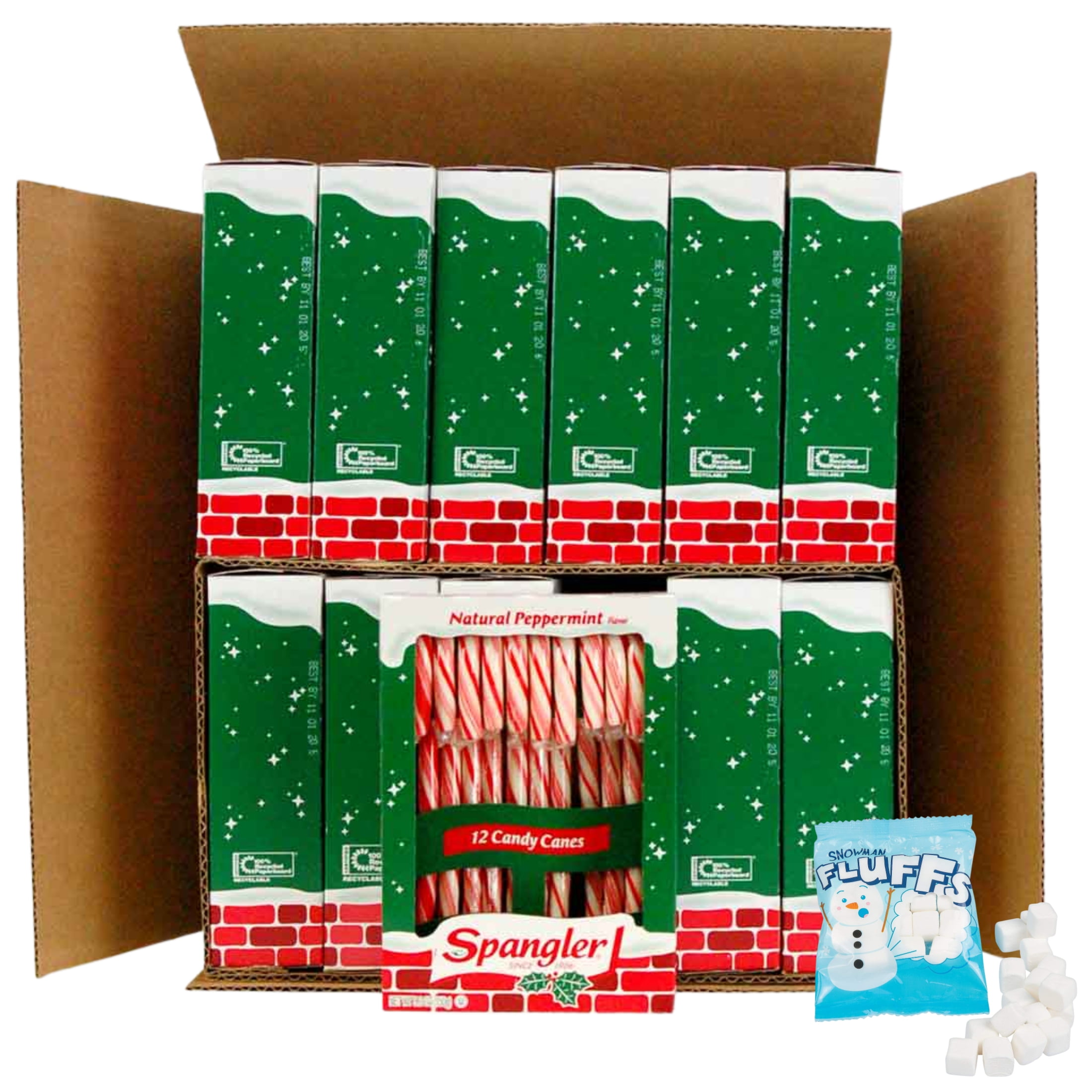 Classic Red and White Peppermint Candy Canes 12Ct Box, Gluten Free