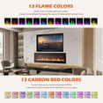 thumbnail image 7 of Spaco Electric Fireplace Heater 1500W/750W, 5100 BTUs, 169 Flame Shades, Remote Controller, Wall Mount/Recessed/Freestanding for Home Space, Black, 7 of 7