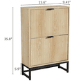 thumbnail image 2 of Lisicues Shoe Cabinet Storage for Entryway, Modern Slim Shoe Organizer  with 2 Flip Drawers, 2 of 7