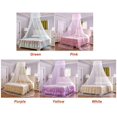 thumbnail image 4 of Mosquito Bed Net Bed Canopy Curtain Netting Bed Canopy Circular Curtain，Princess Mosquito Net Universal Sheer Dome Bed Curtain，Keeps Away Insects & Flies for Home & Travel，Free-Installation (Light, 4 of 8