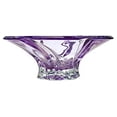 thumbnail image 2 of Aurum Crystal AU51938, 12'' Dia Sprayed Fruit Bowl Oklahoma, Novelty Designed Candy/Snacks Plate Amethyst, Centerpiece Dish with Geometrical Crystal Cut Design, Wedding Gift, 2 of 3