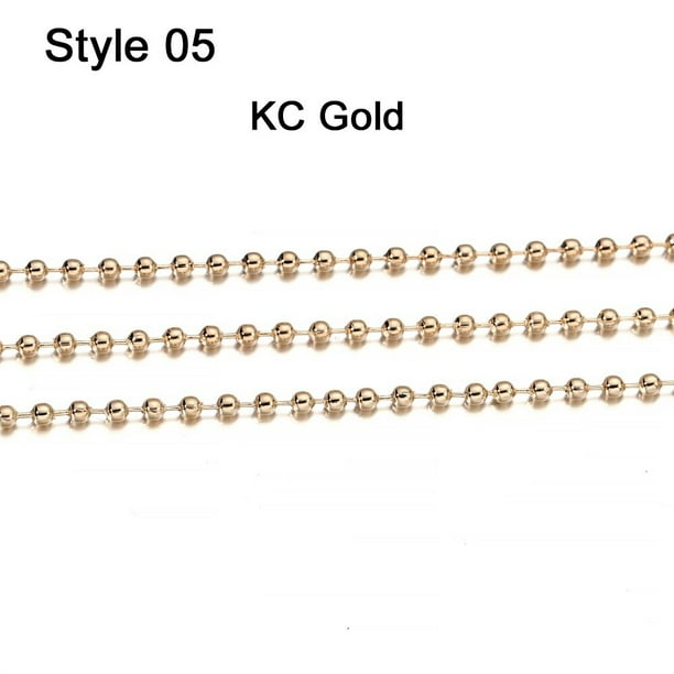 5 m/lote 1,3-2,5mm oro rodio cobre a granel fino collar cadena para DIY fabricación de joyas suministros cadenas accesorios Tan Jianjun unisex