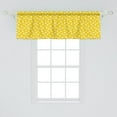 thumbnail image 2 of Ambesonne Yellow and White Valance Pack of 2, Round Spots, 54"X18", Yellow and White, 2 of 4