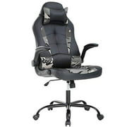 Cheap PC Gaming Chair Ergonomic Racing Heavy Duty Office Chair Video Game Chair, Camo Military Style Chic Desk Chair, Lumbar Support Flip Up Arms Headrest Swivel Rolling Adjustable Best Home Office