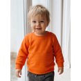 thumbnail image 6 of RUINIXCW Toddler Baby Boy Girl Crewneck Fleece Sweatshirt Nebworn Infant Baby Girl Boy Spring Fall Winter Warm Clothes Long Sleeve Solid Basic Pullover Sweater Shirts Tops, 6 of 9