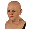thumbnail image 1 of Cubierta facial de látex para Halloween, accesorio para la cabeza de anciano para mascarada., 1 of 6