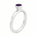 thumbnail image 3 of Sterling Silver High 5mm Round Amethyst Ring, 3 of 5