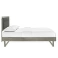 thumbnail image 5 of Modway Willow Full Wood Platform Bed with Angular Frame in Gray/Charcoal, 5 of 11
