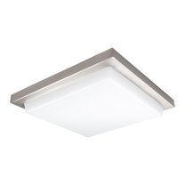 WAC Lighting Metro 18" 1-Light Energy Star Square Aluminum Flush Mount in Nickel