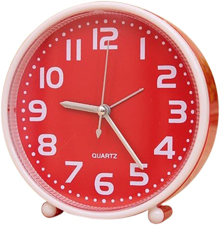 5"Mini Vintage Classic Analog Alarm Clock with Backlight, Battery