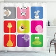 thumbnail image 1 of Ambesonne Cartoon Shower Curtain, Colorful Frames, 69"Wx75"L, Multicolor, 1 of 3