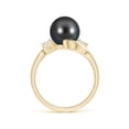 thumbnail image 2 of ANGARA Classic Tahitian Cultured Pearl Bypass Ring in 14K Yellow Gold for Women | June Birthstone, Birthday, Anniversary, Jewelry Gift for Women | Pearl Ring, 2 of 8