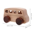 thumbnail image 2 of Luxshiny Portable Bus Toy Beech Wood Educational Rattle Toy for Playtime 1Set, 2 of 7