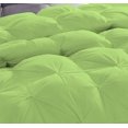 thumbnail image 3 of DNG Creations 1 Piece Luxury Pinch Pleated Comforter Premium 800 Thread Count 100% Egyptian Cotton-Oversized Queen Size, Solid Sage Color, 3 of 3