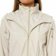 thumbnail image 3 of Jones New York Womens Parka in a Pocket Rain Jacket (Sand, Medium), 3 of 4