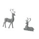 thumbnail image 4 of Juego de 2 Estatuas de Ciervos Soledad Decorativas Plateado, 4 of 10