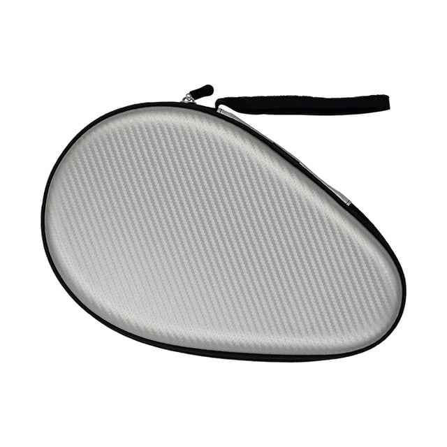 Thinsony Table Tennis Racket Bag EVA Wear Resistant Sturdy for Outdoor Training silver 18cmx28cmx7.5CM
