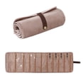 thumbnail image 2 of Velvet Travel Jewelry Organizer Roll, Portable Multi-Layer Storage Bag for Necklaces Earrings Rings, Foldable Rollup Case for Women, Gift for Mom, 2 of 6