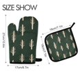 thumbnail image 2 of Yayeee Oven Mitts and Pot Holder Set of 4 Heat Resistant Kitchen Gloves Baking Hot Pad, Beige Plants, 2 of 5