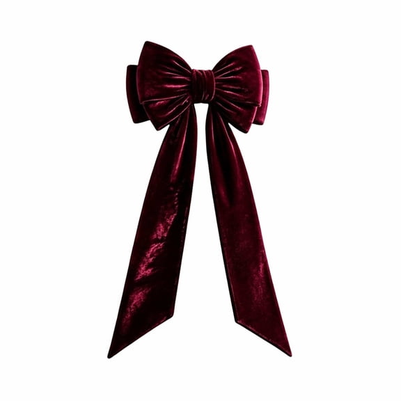 Giant Christmas Bow, Oversized Holiday Hanging Decoration, Broad Loops with Long Cascading Ribbon Tails, Garage Door Tree Wall Window Backdrop for Versatile Indoor and Outdoor Settings