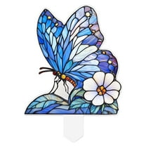 ​​ZCSKFIN Stained Glass Acrylic Sun Catchers Planter Pot Decoration, Vibrant Plant Themed Decor (Planter Pot Not Included), Decorative Art for Home and Garden Enthusiasts​​