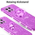 thumbnail image 3 of nancheng for T-Mobile Revvl 7 5G Case Girls Women Cute Glitter Soft TPU Phone Case with Ring Stand Strap Lanyard Shockproof Protective Cover - Purple, 3 of 7