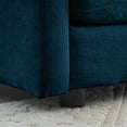 thumbnail image 4 of Modern Blue Chenille 2-Piece Sofa Set (2 Seater Loveseat & Chair) with Solid Wood Frame, 4 of 16