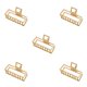thumbnail image 3 of Sonducket Pinzas de garra de estilo Simple, pulpo portátil, exquisitos pasadores Bobby, accesorios de decoración geométrica, Día de San Valentín, Dorado/Rectángulo 5piezas Sonducket CBP220675, 3 of 4