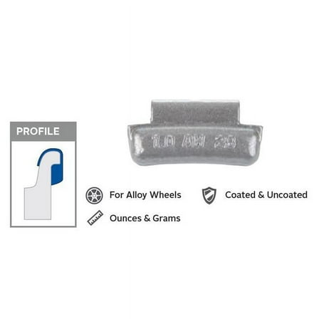 Perfect Equipment  0.25 oz Mag Wheel Weight, Box of 50