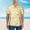 thumbnail image 2 of Fuzoiu Banana Print Hawaiian Shirt for Men, Summer Beach Casual Short Sleeve Button Down Shirts, Men’s Beach Summer Shirts with Pocket,Large, 2 of 7